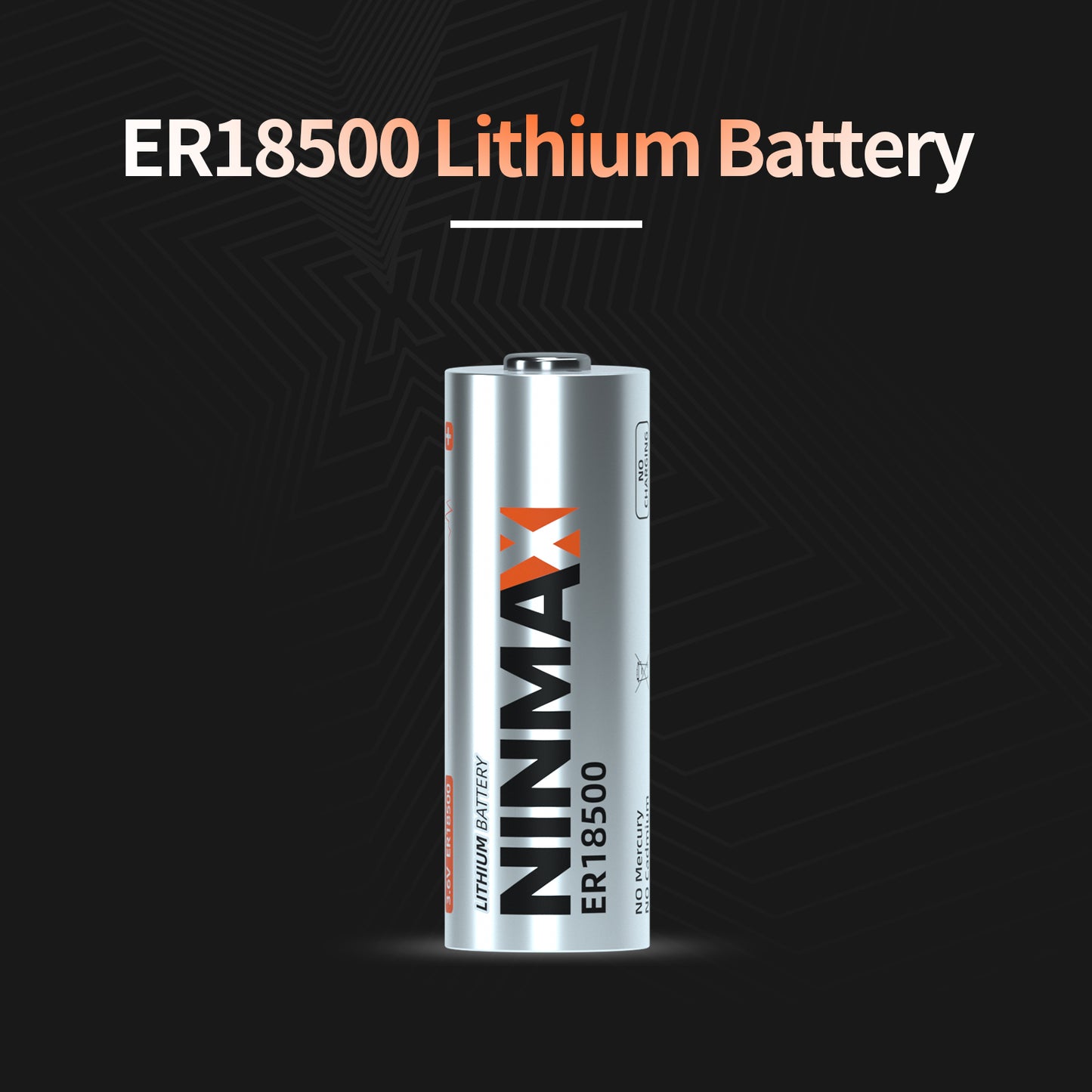Batería de litio NINMAX ER18505 de 3,6 V (2 unidades, Li-SOCL₂, 3500 mAh, no recargable)